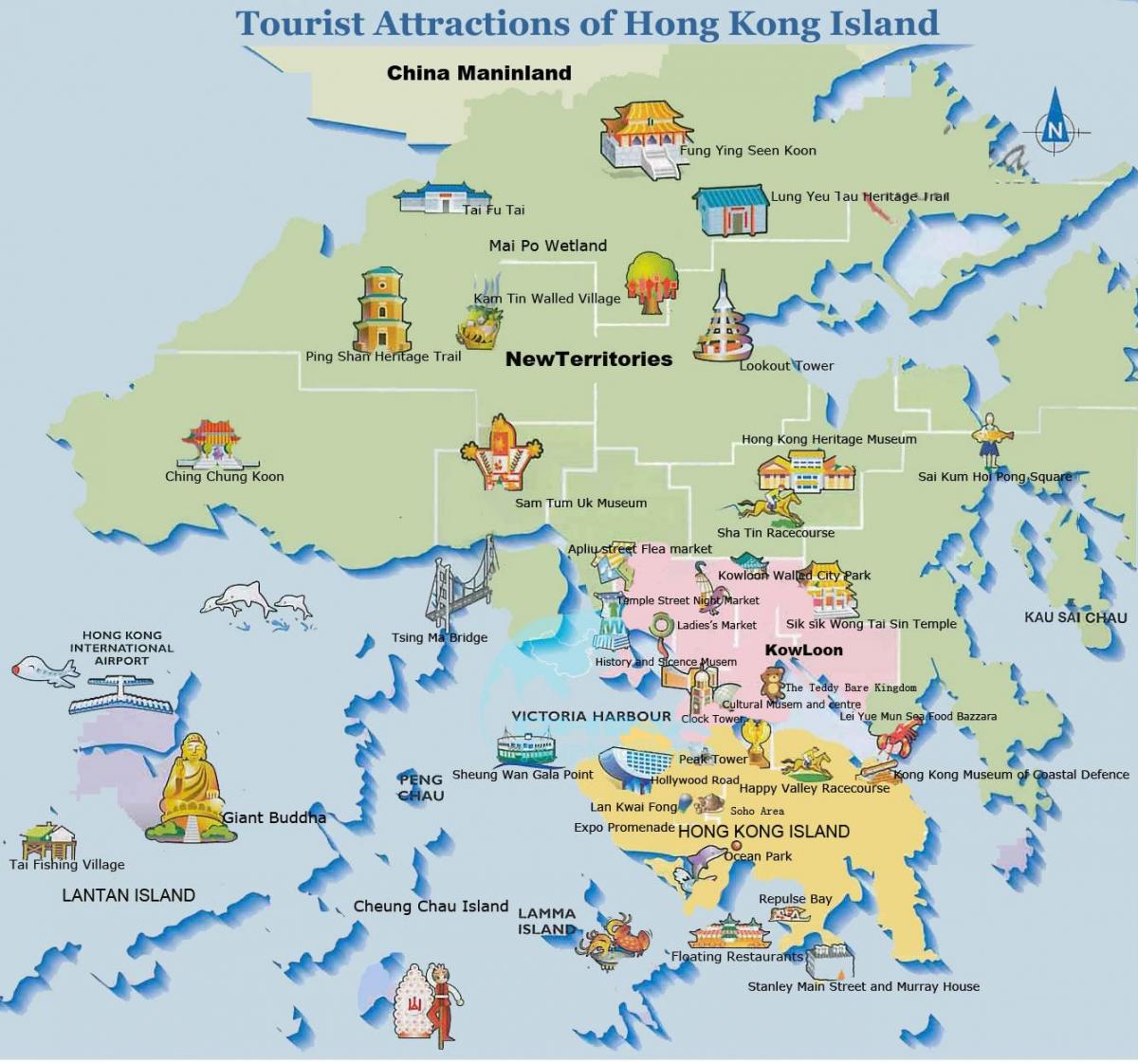 xəritə ada Hong kong