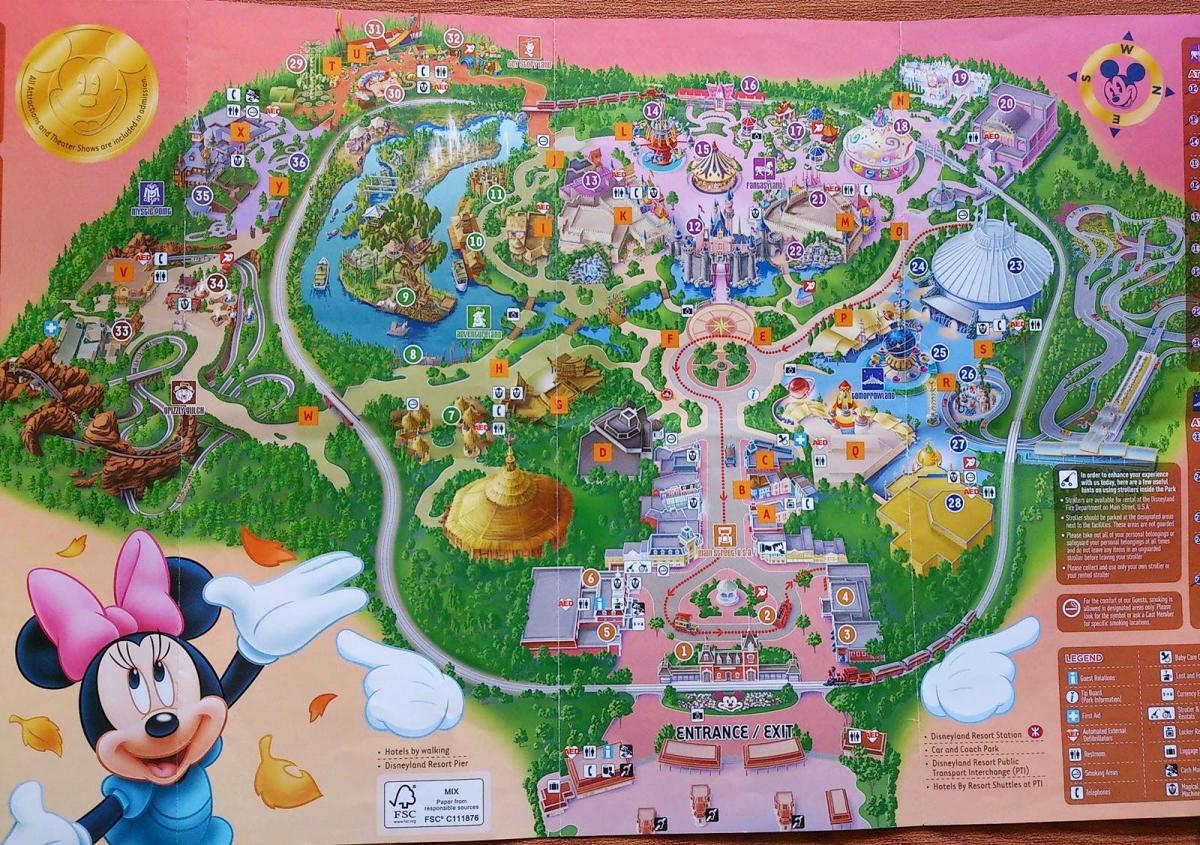 Hong kong Disney xəritə