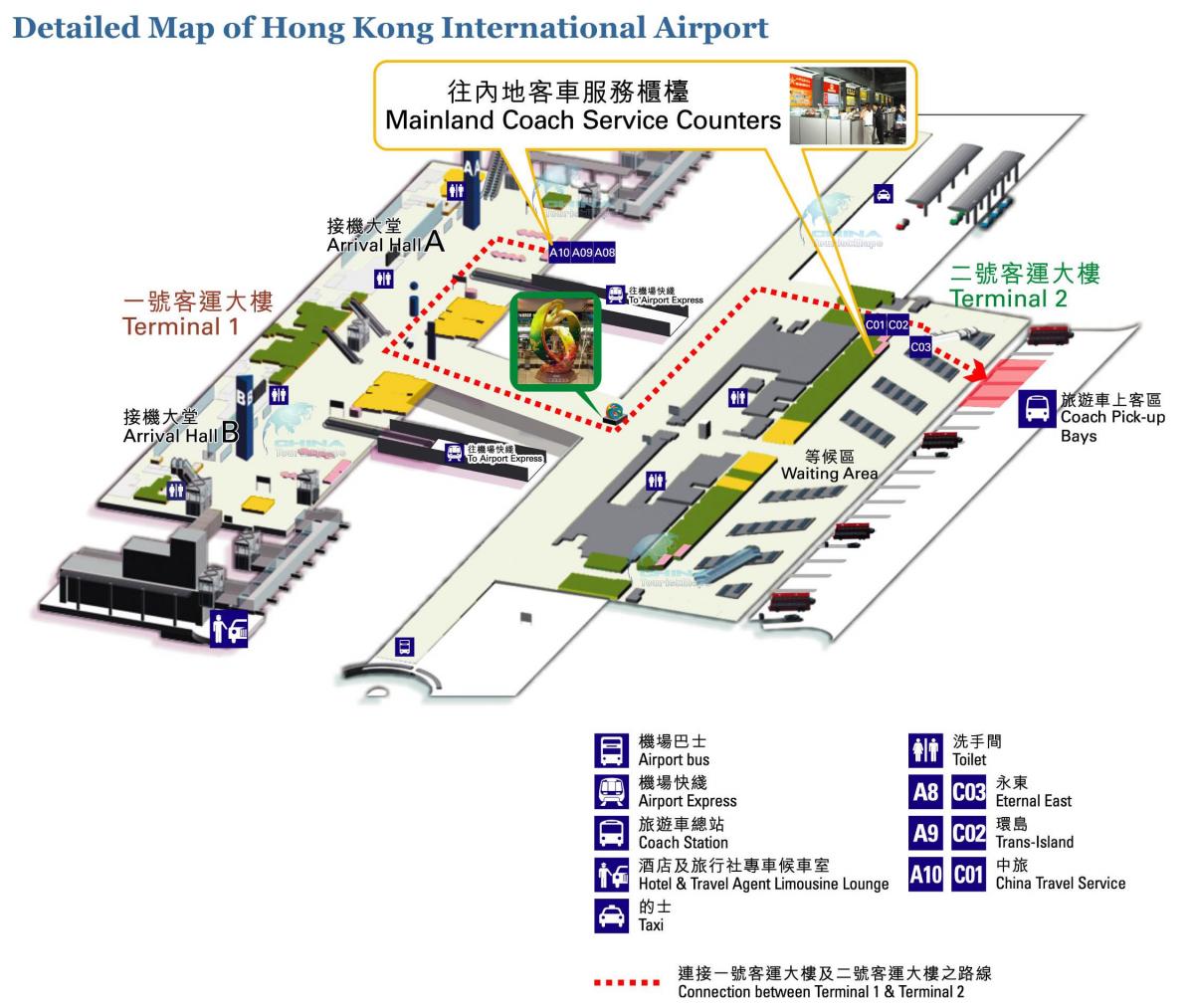 Hava limanı xəritədə hong Kong