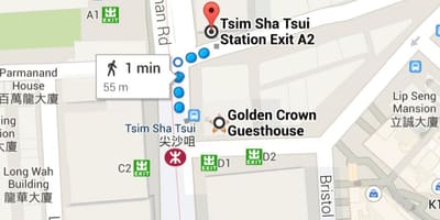 Stansiyanın цим Sha Tsui xəritə