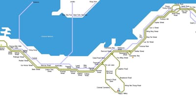 Tramvay xəritə və hong Kong
